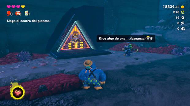 Donkey Kong Bananza - Ubicación del plátano 52 en Estrato de la laguna