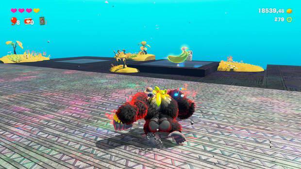Donkey Kong Bananza - Ubicación del plátano 53 en Estrato de la laguna