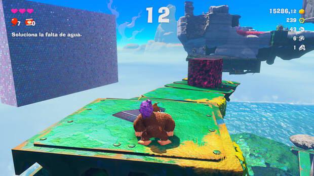 Donkey Kong Bananza - Ubicación del plátano 27 en Estrato de la laguna