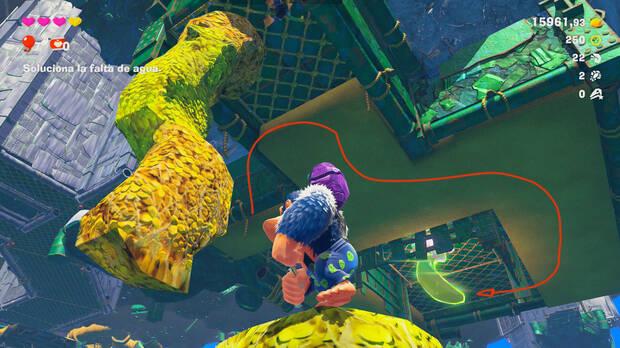Donkey Kong Bananza - Ubicación del plátano 35 en Estrato de la laguna