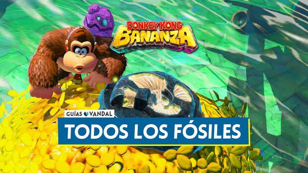 Guía de Donkey Kong Bananza - Todos los fósiles coleccionables y cómo conseguirlos