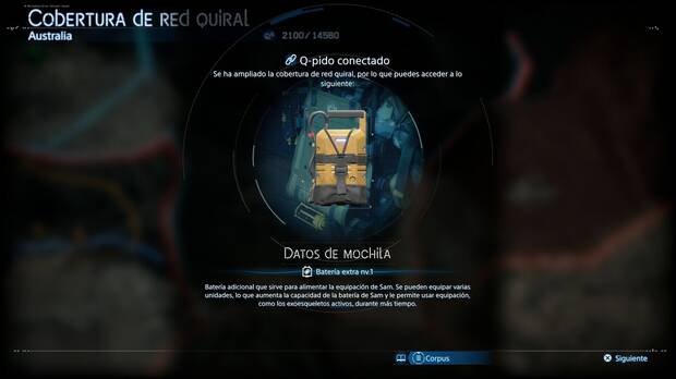 Death Stranding 2 - Mejoras de la mochila, Batería extra nv.1