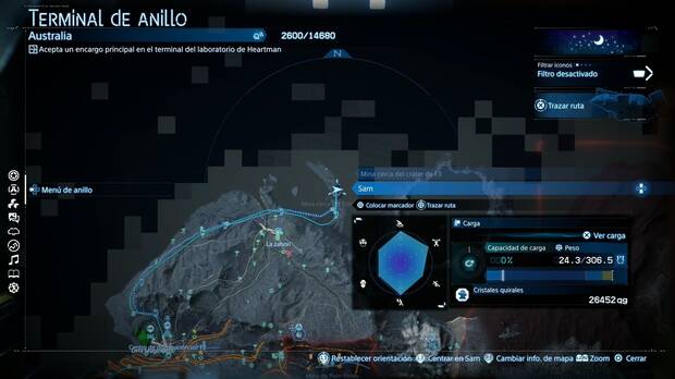 Death Stranding 2 - Episodio 7: Cápsula, ubicación de la Mina cerca del cráter de F3