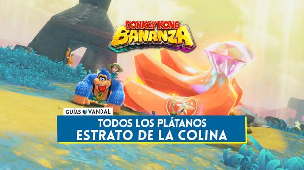 Donkey Kong Bananza - Todos los plátanos de Estrato de las colinas y cómo conseguirlos