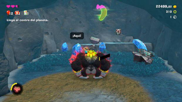 Donkey Kong Bananza - Ubicación del plátano 02 en Estrato de las colinas