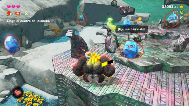 Donkey Kong Bananza - Ubicación del plátano 14 en Estrato de las colinas