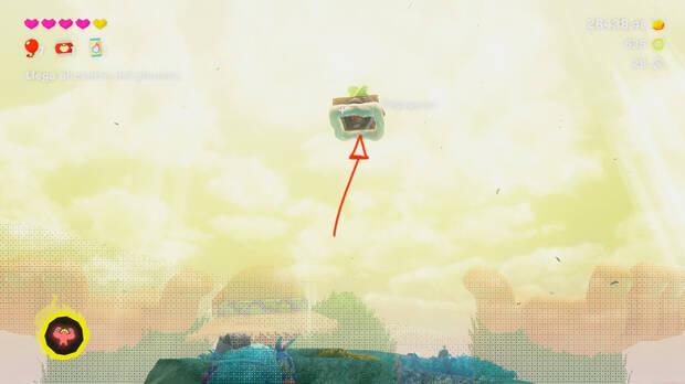 Donkey Kong Bananza - Ubicación del plátano 23 en Estrato de las colinas