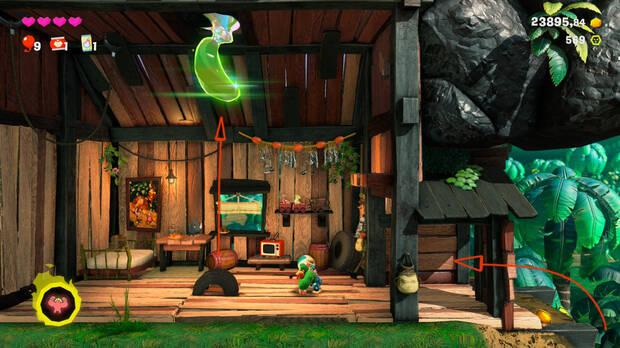 Donkey Kong Bananza - Ubicación del plátano 35 en Estrato de las colinas