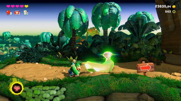 Donkey Kong Bananza - Ubicación del plátano 36 en Estrato de las colinas
