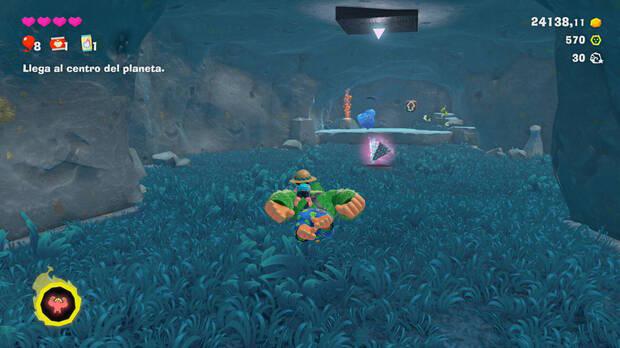 Donkey Kong Bananza - Ubicación del plátano 25 en Estrato de las colinas