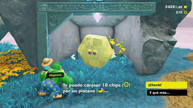 Donkey Kong Bananza - Ubicación del plátano 38 en Estrato de las colinas