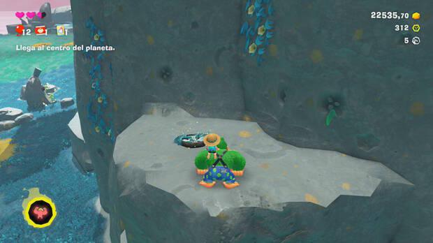 Donkey Kong Bananza - Ubicación del fósil amonites variante 07 en Estrato de las colinas