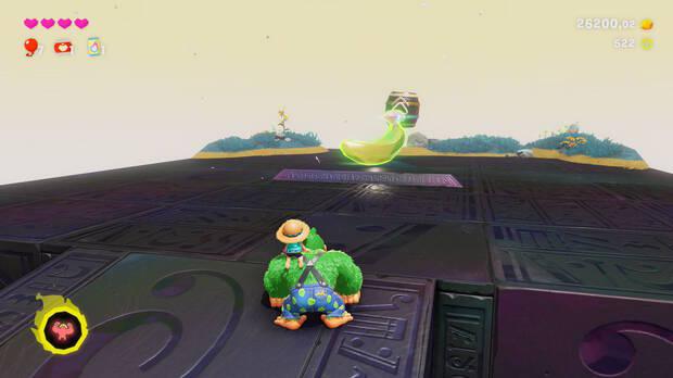 Donkey Kong Bananza - Ubicación del plátano 27 en Estrato de las colinas