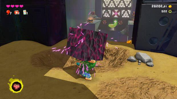 Donkey Kong Bananza - Ubicación del plátano 28 en Estrato de las colinas