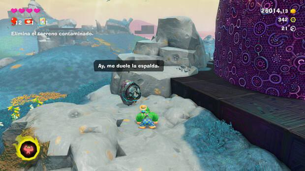 Donkey Kong Bananza - Ubicación del fósil amonites variante 22 en Estrato de las colinas