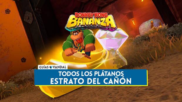 Donkey Kong Bananza - Todos los plátanos de Estrato del cañón y cómo conseguirlos