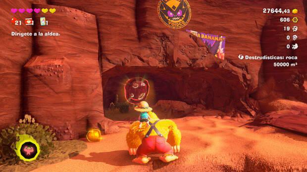 Donkey Kong Bananza - Ubicación del fósil Trilobites 01 en Estrato del cañón