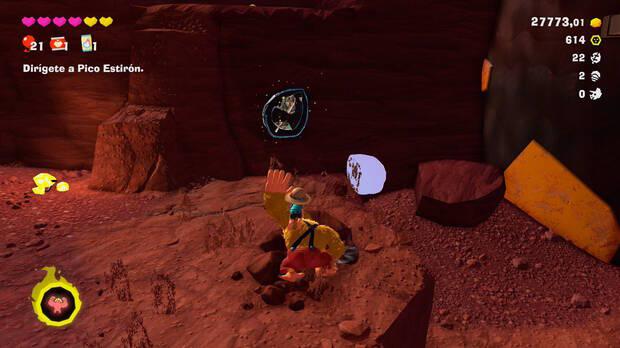 Donkey Kong Bananza - Ubicación del fósil Hoja 23 y 24 en Estrato del cañón