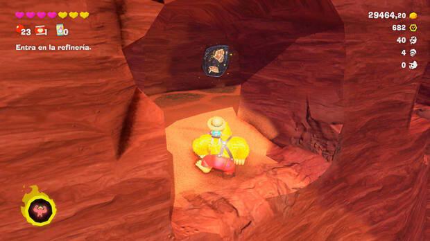Donkey Kong Bananza - Ubicación del fósil Hoja 41 en Estrato del cañón