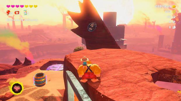 Donkey Kong Bananza - Ubicación del fósil Hoja 43 en Estrato del cañón