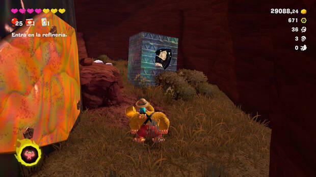 Donkey Kong Bananza - Ubicación del fósil Hoja 37 en Estrato del cañón