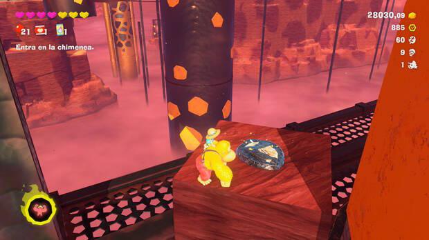 Donkey Kong Bananza - Ubicación del fósil Hoja 51 en Estrato del cañón