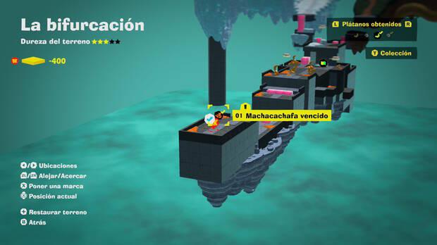 Donkey Kong Bananza - Localización en el mapa del plátano 01 en La bifurcación