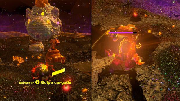 Donkey Kong Bananza - Estrategia para derrotar al jefe Machacachafa