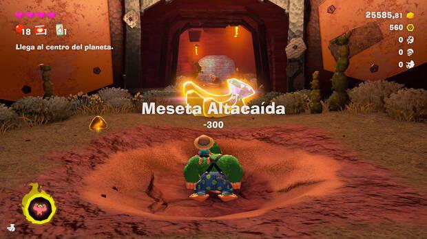 Donkey Kong Bananza - Ubicación del plátano 01 en Estrato del cañón