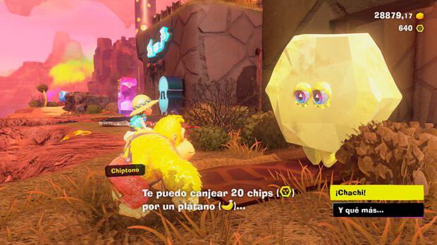 Donkey Kong Bananza - Ubicación del plátano 60 en Estrato del cañón