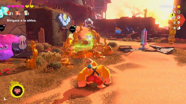Donkey Kong Bananza - Ubicación del plátano 13 en Estrato del cañón