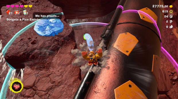 Donkey Kong Bananza - Ubicación del plátano 15 en Estrato del cañón