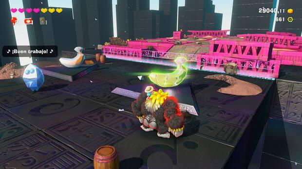 Donkey Kong Bananza - Ubicación del plátano 25 en Estrato del cañón
