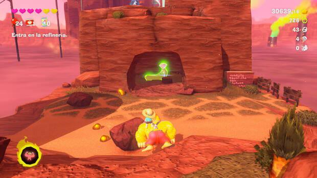 Donkey Kong Bananza - Ubicación del plátano 59 en Estrato del cañón