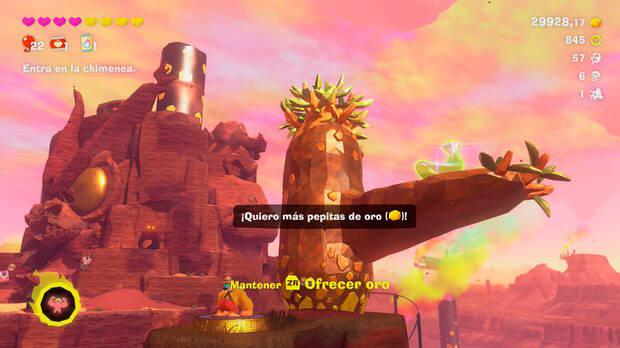Donkey Kong Bananza - Ubicación del plátano 43 en Estrato del cañón
