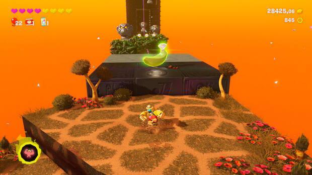 Donkey Kong Bananza - Ubicación del plátano 47 en Estrato del cañón