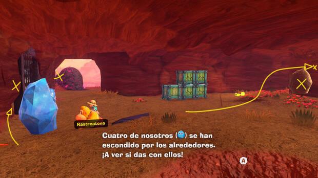 Donkey Kong Bananza - Ubicación del plátano 50 en Estrato del cañón