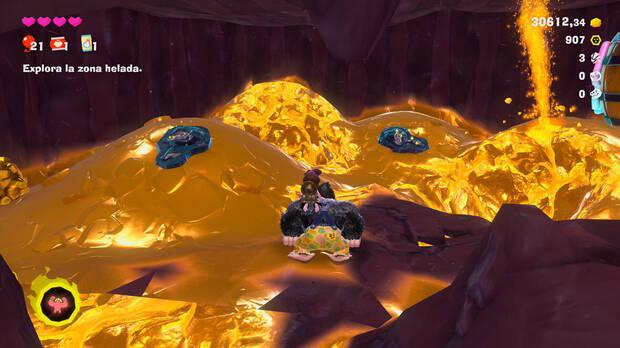 Donkey Kong Bananza - Ubicación del fósil Lirio de mar 04 y 05 en Estrato del glaciar