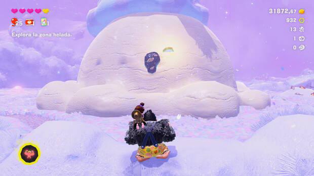 Donkey Kong Bananza - Ubicación del fósil Lirio de mar 14 en Estrato del glaciar