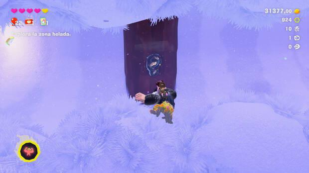 Donkey Kong Bananza - Ubicación del fósil Lirio de mar 11 en Estrato del glaciar