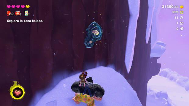 Donkey Kong Bananza - Ubicación del fósil Lirio de mar 12 en Estrato del glaciar