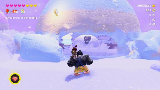 Donkey Kong Bananza - Ubicación del fósil Lirio de mar 20 en Estrato del glaciar