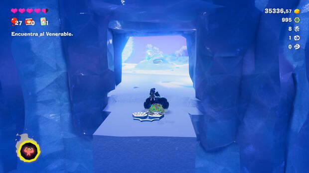 Donkey Kong Bananza - Ubicación del plátano 28 en Estrato del glaciar