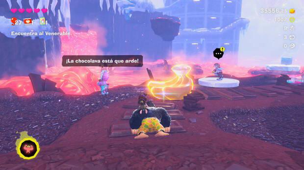 Donkey Kong Bananza - Ubicación del plátano 40 en Estrato del glaciar