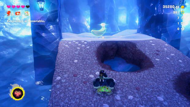 Donkey Kong Bananza - Ubicación del plátano 27 en Estrato del glaciar