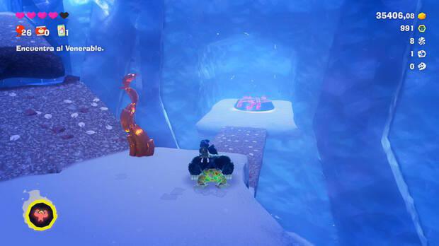 Donkey Kong Bananza - Ubicación del plátano 26 en Estrato del glaciar
