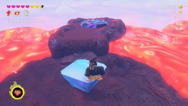 Donkey Kong Bananza - Ubicación del plátano 42 en Estrato del glaciar