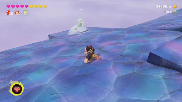 Donkey Kong Bananza - Ubicación del plátano 46 en Estrato del glaciar