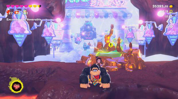 Donkey Kong Bananza - Ubicación del plátano 43 en Estrato del glaciar