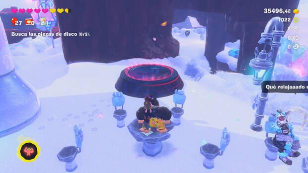 Donkey Kong Bananza - Ubicación del plátano 44 en Estrato del glaciar